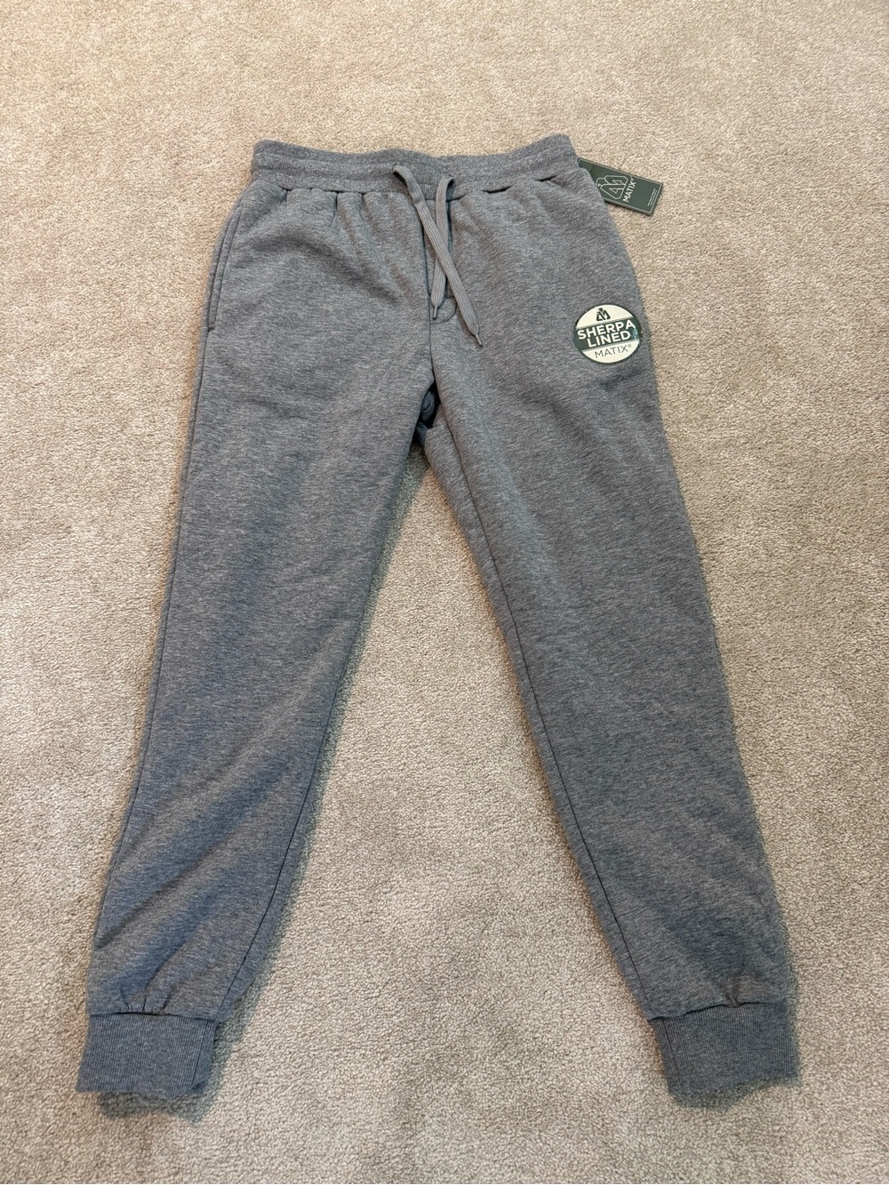 Matix Men's Grey Sherpa-Lined Joggers